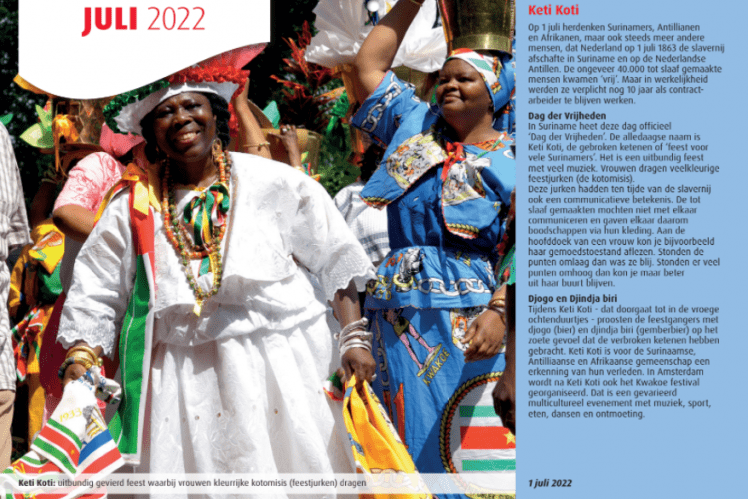 Een kleurrijke diversiteit kalender van Amstelring voor het jaar 2022