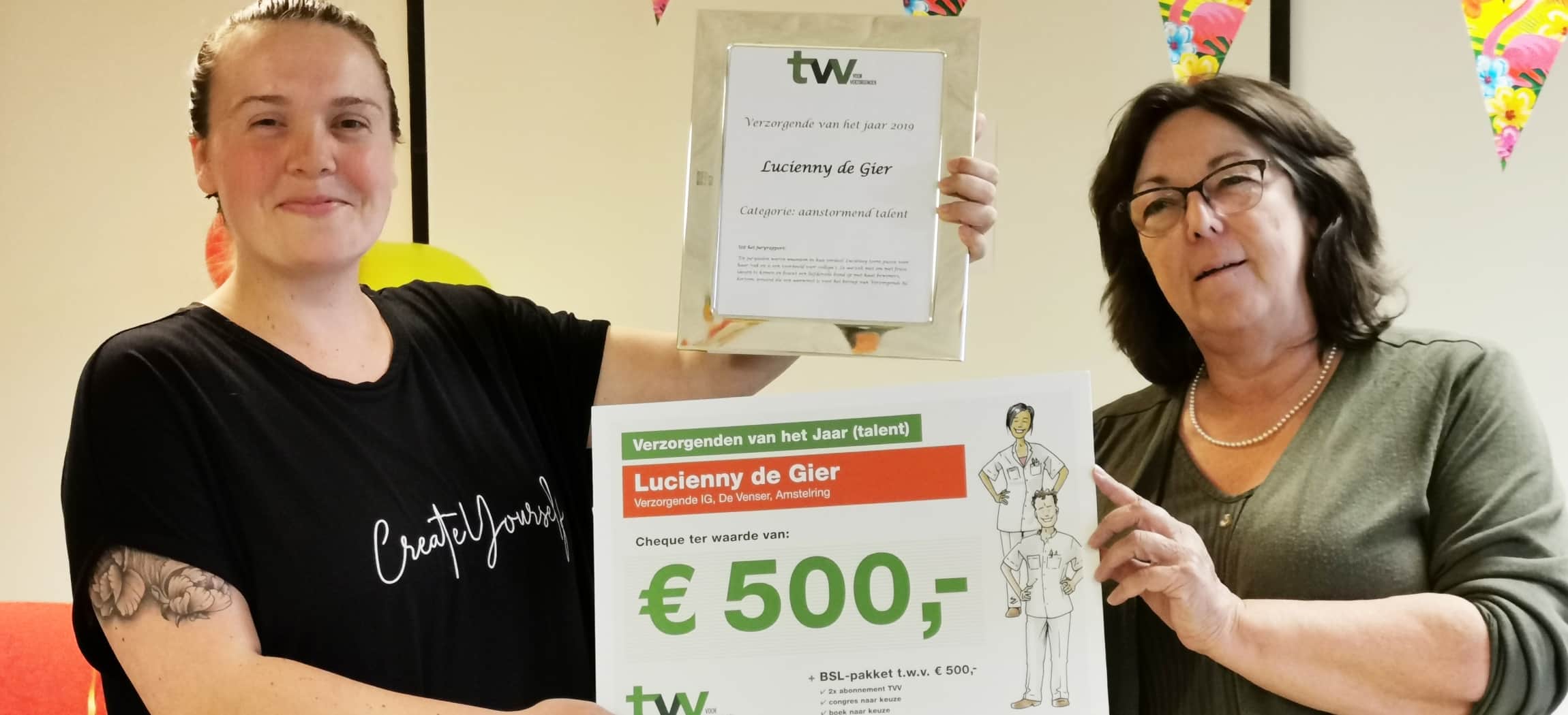 Afbeelding van Lucienny de Gier verzorgende van het jaar